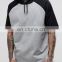 Oversized Contrast Design Short Sleeve Hoodie With Contrast Sleeves