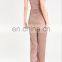 Fashion Pink Low V-neck Spaghetti Strap Onepiece Jumpsuit For Women