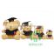 Customized size Stuffed Plush Teddy bear Animal Graduation Bear Doll with glass cap clothing diploama For Ceremony Gift Toy