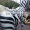 Artificial Fiberglass Cute Cartoon Animal Zebra Marty