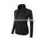 Black high quality women rash guard with front zip