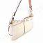 New Authentic Coach White Leather Poppy Flower Demi Shoulder Baguette Purse