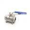 dn25 high temperature stainless steel ball valve 3 piece body