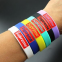 Color Segmented Silicone WristBand