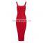 Summer dress dropship 2016 new beige red strap sey bodycon celebrity party pencil women bandage Dress Bandage Bodycon Women Wear