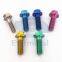 Gr5 Ti6al4v m5 m6 m8 M10 M12 Titanium Hex Head Flange Bolts