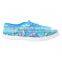 colorful fashion girls slip on lace up mesh upper handmade spring flower casual flat shoes