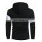 Manufacturer wholesale custom men's casual stitching hooded long-sleeved sweater fashion trend, large size men's slim jacket