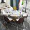 Modern Style Round Marble Dinning Table Set Dining Room Furniture