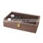 Custom wholesale 4 + 3 vintage wooden Watch glasses storage box walnut Watch glasses jewelry display box