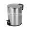 Thin lid soft close bin 3L 5L 12L household pedal bin waste can kitchen stainless steel pedal