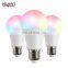 HUAYI Wholesale Price Colorful Dimmable Remote Control E27 7W RGB Led Smart Bulb Light