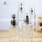 High quality clear 50ml cosmetic perfume frosted glass lotion pump bottle straight circle shape