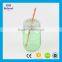 Wholesale Drinking Jar With Lid Custom Made Embossed Glass Mason Jar