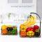 2-Tier Square Countertop Fruit Vegetables Basket Bowl Storage With Banana Hanger