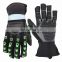 High Quality TPR Impact Resistant Heavy Duty Mechanic Microfiber Protective Black Work Safety Gloves