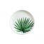 Vintage Creative Green Leaf Pattern Ceramic Wedding Decor Charger Plate For Restaurant