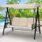 patio big size three seat outdoor swing hanging chair