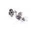 High Quality Micro Paved Big Black Mens Screw Black Earring