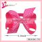 Wholesale hair accessories 3 inch dot ribbon bow baby elastic hair band (XH11-7753)