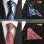 Fashion Jacquard Woven Classic Ties For Men Wedding Neckties Matching Pocket Square 100% Silk Tie