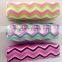 Osini New Design W Style Pencil Case Wave Colour Printing Handwork Zipper Pen Bag Stationery Pencil Case