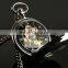 Black Skeleton Pocket Watch WP118