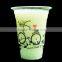 2016 wholesale plastic cup with drinking / huge cup for cold drink transparent