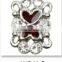 best selling fashion jewelry beads colorful heart& flower shape crystal alloy beads 2014