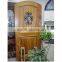 20mins-90mins External Fire Mahogany Solid Wood Door double door for villa & commercial glazed fire door