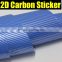 2D Glossy Blue Vinyl / 2d carbon fiber Blue