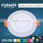 Faner Brand Two Colors 2 in 1 Round ul led panel light