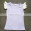 wholesale children's boutique clothing girls blank ruffle sleeve t shirt