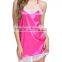 Womens Lace & Satin Slip Sleepwear Backless Silk Chemise Nightgown