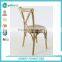 Factory price natural oak wood cross back chair