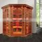 KLE-R5 Canadian Red Cedar Sauna for 5 Person Use Corner Sauna