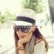 Fashion panama straw hat for women men elegant white fedora hats