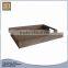 Wholesale 2 set of rustic trapezoidal solid wooden serving tray set