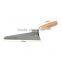 Bricklaying trowel with wooden handel, carbon steel blade, eucalpytus wooden handle