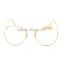 Fashion Round Metal Frame Eyeglasses For Women Men Vintage Glasses With Clear Lens Optical Frames oculos de grau feminino CC5039
