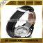 Tourbillon White Black face dail leather band automatic men watch Shanghai automatic movement