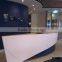 solid surface white beauty salon front counter reception desk