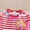 3-8y (H6610) 2 colors New Girls dresses Neat children clothes striped hot selling cartoon belly girls casual dresses long sleeve