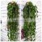 Customized size artificial ivy creepers fake vine wall corvering with different types of leaf