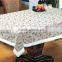 flower printed with lace edge vinyl table cloth, wholesale price for table cloth