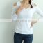 women blank t-shirt long sleeve short sleeve cotton shirt