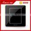 China factory price acrylic glass panel 1 gang 1 way wall light switch for sale
