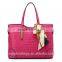 New 3pcs in 1 Black pu leather women hand bags wholesale handbag china