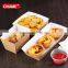 kraft paper boat tray for egg tart and oiltigt fried food box