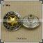 military style metal jeans button customized logo embossed